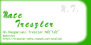 mate treszler business card